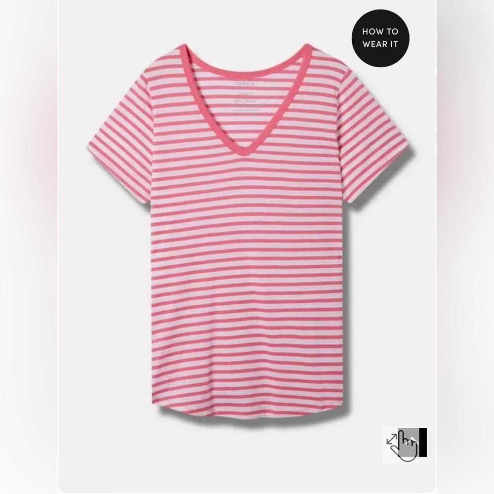 Torrid Girlfriend Signature Jersey V-Neck Tee - Picture 4 of 12
